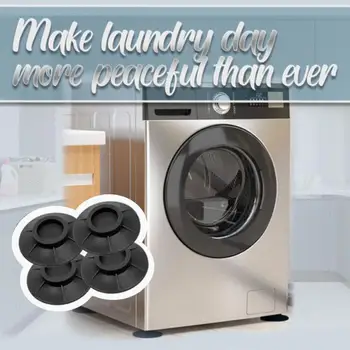 4pcs de Lavar roupa Máquina Universal de Pé Almofada Almofada de Choque antiderrapante à prova de Choque Almofada Aumento da Altura à Prova de Umidade de Geladeira