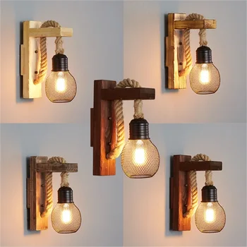 O PEQUENO Clássico de Parede Simples Luzes Arandelas Loft Retro Lâmpadas de LED, Luminárias Decorativas para a Casa da Barra