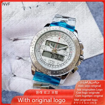 NVF Relógio masculino 904l de Aço Inoxidável do relógio de Quartzo 45mm-BR