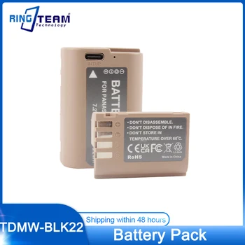 2250mAh TDMW-BLK22 DMW BLK22 TIPO de Bateria-C Recarregável Bateria para Panasonic Lumix DC-S5 DC-S5 II DC-S5 IIX GH5 II GH6 S5II