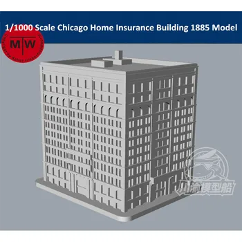 1/1000 Escala de Chicago Seguro de habitação Edifício De 1885 Resina Diorama Modelo CY729