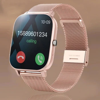 2022 Mulheres Novas chamadas via Bluetooth Smart Watch frequência Cardíaca Monitorização da Pressão Arterial Smartatches IP67 Impermeável Esportes Smartwatch