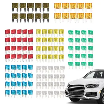 Fusíveis do carro Automotivo Fusível Com Cores Codificadas Marcações Fusíveis de Reposição Kit de Perfil de Tamanho Mini (de 5a/7,5 a/10a/15a/20a) e Para