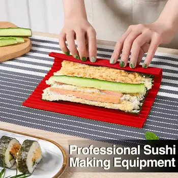 Sushi Cortina de Rolo Profissional de Silicone de Grau Criar até Mesmo Rolos de Sushi DIY Alimentos Rolando Arroz Rolando Criador de Bolo de Rolo Pad