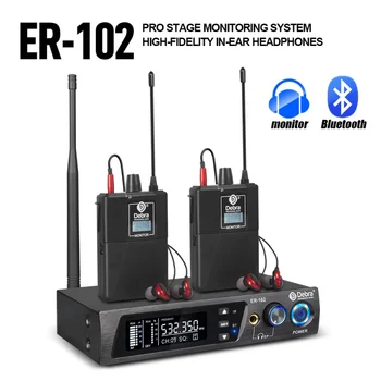 Debra ER-102 Singal Canal UHF Na Orelha Monitor de Sistema sem Fio Com Múltiplos Transmissor Para Pequenos Concertos E Home Theater.