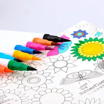 Duplo pen, de 12 cores, pintura em Aquarela arte marcador, fino de delineador em caneta, caligrafia,artigos de papelaria