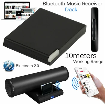 De áudio para Dock de alto-Falante Bluetooth 2.0 sem Fios Bluetooth Adaptador de Áudio Receptor de Música Adaptador de Dock Adaptadores sem Fio