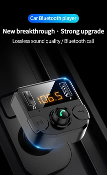 Carro Transmissor FM Modulador Bluetooth 5.0 Kit para Viatura Com 3.1 Um Dual USB, Carregador Automático de Áudio Leitor de MP3 do Carro FM Transmiter mãos livres