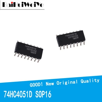 10PCS/LOT 74HC4051D 74HC4051 SN74HC4051D SN74HC4051DR SOP-16 SOP16 SMD Nova Original de Boa Qualidade Chipset