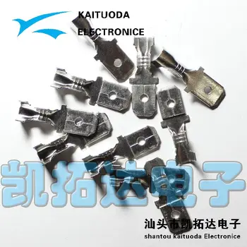 100 PCS KaiTuoDa de 6,3 MM (inserir) Manutenção Macho Conector de Terminais de Fio de Cobre Inserir revestimento de Estanho