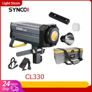 Synco COLBOR CL330 COB Luz de Vídeo, 2700K-6500K Bi-color LED Iluminação da Fotografia ao ar livre Contínua para o Estúdio de Gravação de Vídeo