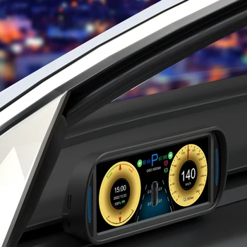 2023 Novo LCD com Velocímetro T10 HUD Head Up Display HD Tela de Exibição do Painel de controle Quilometragem Total de Eletricidade da Tesla 2019-2022
