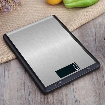 1 Pedaço de Comida Digital Aço Inoxidável Escala da Cozinha Multifuncional Ajuste Para Cozinhar uma Refeição Prep 5 KG, 1 G
