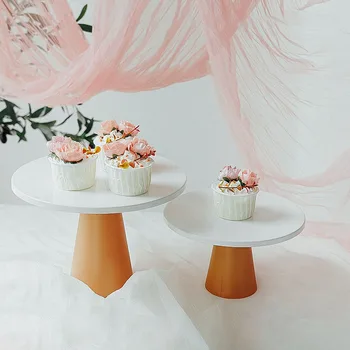 TingKe Nórdicos ins mesa de sobremesa bolo de placa de cozinha criativa de tiro adereços pé alto bandeja para prateleira de casa moderna decoração de ornamentos