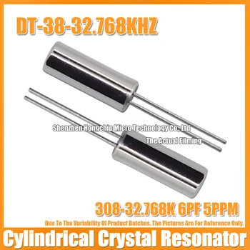 (10PCS) DT-38 32.768 K 32.768 KHZ 6PF 5PPM Cilíndrica Oscilador de Cristal de 308 3x8MM 3.0*8.0 mm Quartzo Cristal Ressonador DIP-2