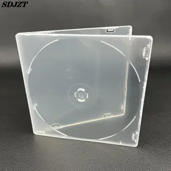 5CM Portáteis Ultrafinos de DVD normalizado Caso de CD Transparente Pacote de CD Portátil de Armazenamento de Caixa de Peça Única Caso de Disco CD