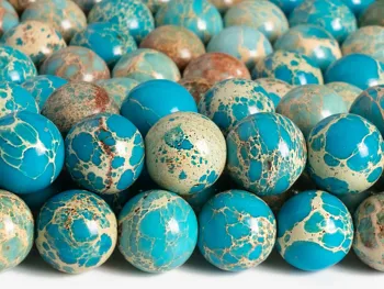 Pedra Natural, Céu Azul Imperial Jasper Grânulos de Gemstone Solta Esferas Forma Redonda Opções de Tamanho 3/4/6/8/10/12mm para Fazer Jóias