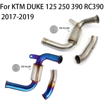 Atualização Para KTM 390 250 200 DUKE 390 Duke125 125 RC390 2017 2018 2019 de Exaustão da Motocicleta Ligação do Meio de Tubos de Motocross Silenciador