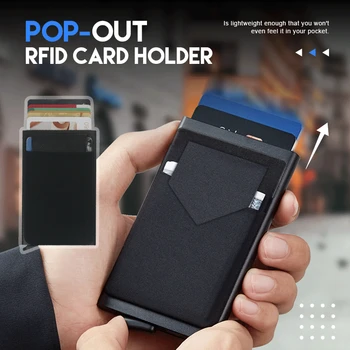 Novo RFID Anti-roubo, Anti-magnético de Metal do Cartão de Crédito Saco Inteligente de Alumínio Homens de Negócios da Caixa de Cartão É Fácil De Transportar Homens Carteira