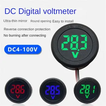 1pcs DC 4-100V LED Display Digital Rodada Voltímetro DC Digital de Carro de Tensão de Corrente Medidor de Volt Detector Testador Painel do Monitor