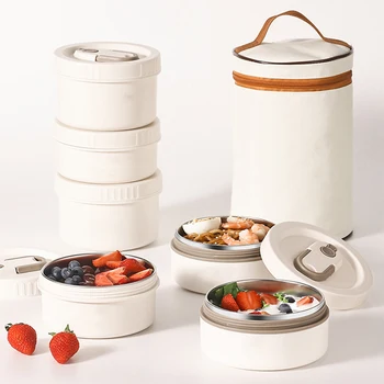 Térmica nova Caixa de Almoço Portátil Estilo Japonês Caixa de Bento Lancheira Estanque Recipiente de Comida de Microondas forno Louça para Estudantes