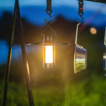 Iluminação LED Lanterna à prova de água com Gancho Decorativa Luzes de Suspensão Tipo-c Carregamento Acampamento de Iluminação Dimmable ao ar livre de Viagens