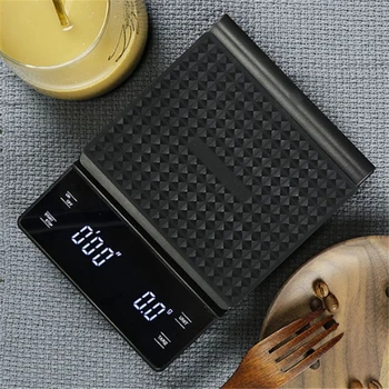 Smart Escala da Cozinha com Temporizador Precisão de Café Escala Balança Eletrônica Balança Digital USB de Carregamento de Alimentos no Domicílio Escala com Almofada