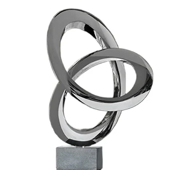 Atacado De Aço Inoxidável Círculo Fonte De Metal Arte Da Escultura Abstrata Estátua Escultura