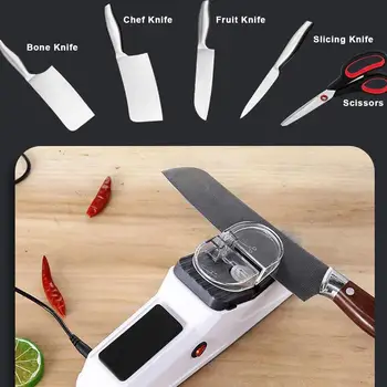 Afiador de faca de Pedra USB Elétrico Ajustável Para a Cozinha Ferramenta de Facas de Afiar Tesoura Fina Acessórios Domésticos de Uso Doméstico