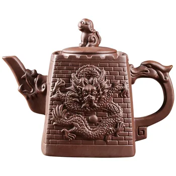 Roxo Argila, Bules de chá Chinês de Kung Fu Conjunto de Chá Mestre Mão Esculpida Bule para chá com Infusor de Chá de Chá Verde Filtro Chaleira de Chá Acessórios