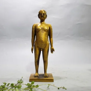 24cm Chinês Bronze Acupoint Homem Estátua de Bronze Homem Estátua Escultura