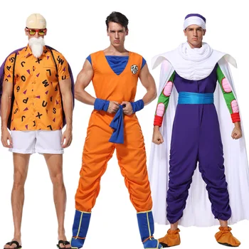 Goku Cosplay Traje Basta Enviar Cosplay Piccolo Cosplay Homens Adultos Anime Macacões De Halloween Fantasias De Carnaval
