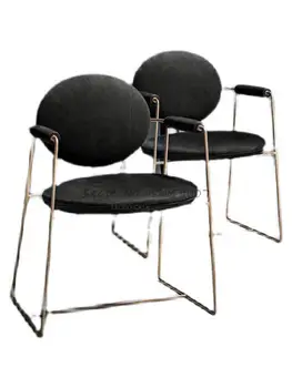 Italiano Minimalista Cadeira De Jantar A Luz De Luxo Livro Cadeira Simples E Moderno, Criativo Encosto Da Cadeira Nórdicos Conferência De Metal Da Cadeira