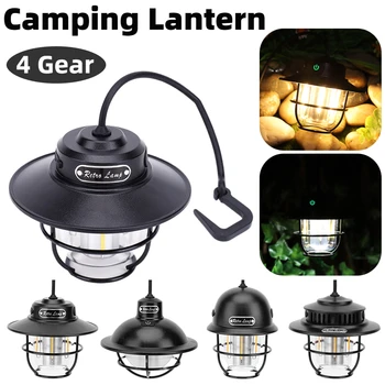 Portátil Camping Luz Recarregável USB Gancho Lanterna Acampando ao ar livre Impermeável Tenda Luzes de Emergência Lâmpada de Tabela para a Pesca de CHURRASCO