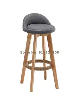 Nordic de lazer, bar, cadeira de família sólidos de madeira de alta fezes modernos barra simples cadeira alta cadeira giratória banquinho de bar