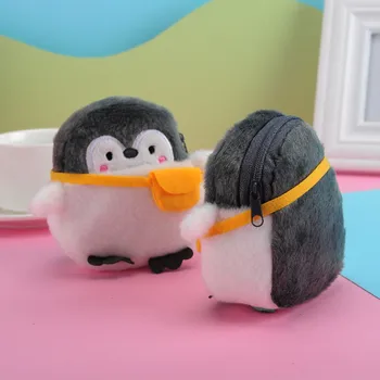 Bonito Pinguim de Pelúcia Mini Carteira Macio Energia Positiva Pinguim de Pelúcia Bolsa da Moeda Meninas dos Namorados Presentes Petite Beleza Bolsa