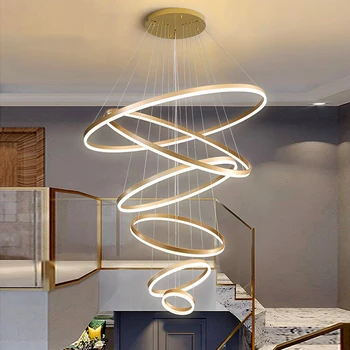 Decoração de casa moderna led luzes da Sala de estar Lustre da sala de Jantar Lustre da Escada candelabro da iluminação Interior de LED