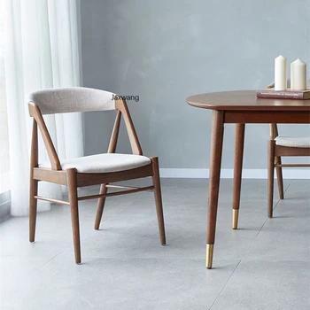 Nordic Cadeira de Jantar para a Cozinha Poltrona de Madeira maciça, Móveis de Casa de Cadeira de Tecido Simples e Moderno, Adultos de Volta Designer de Cadeiras de Jantar