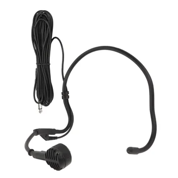 6.35 mm gancho de orelha Microfone Portátil Ergonômico Dinâmica 16,4 pés Fone de ouvido com Fio Microfone para Karaokê alto-Falantes Amplificadores de Ensino