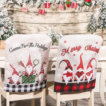Feliz Natal Tampa da Cadeira Decorações de Natal para Mesa de Casa de Jantar Cadeira para Trás Decoração Feliz Ano Novo 2024 Natal Natal 2023