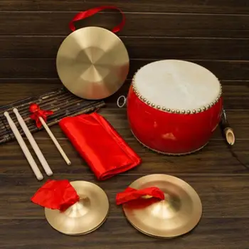 Cobre Gong Tambor Jardim-De-Infância De Percussão Instrumento Musical De Brinquedo Do Conjunto De Crianças De Educação Infantil De Ensino De Música Aids Conjunto