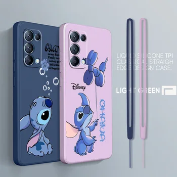 Disney Stitch Legal Para a OPPO Encontrar A96 A76 Pro X5 X3 Pro X2 Neo 7Z 6 5 4Z Lite Pro 4G 5G Líquido Corda Caso de Telefone