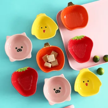Taças Linda Família Prato De Cerâmica Molho Snack-Placa De Cozinha Seguro Prática De Novos Produtos De Louça De Cozinha Coreana