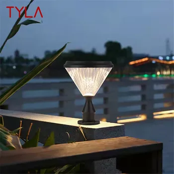 TYLA Solar Post Lâmpada Moderna, Criativa ao ar livre Portão de Iluminação Impermeável do DIODO emissor de luz para o Jardim do Pátio Varanda Alpendre Decoração