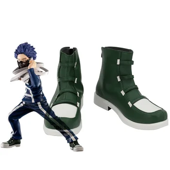 Meu Herói Academia Shinso Hitoshi Cosplay Sapatos Verde Botas Personalizadas Feitas Em Qualquer Tamanho