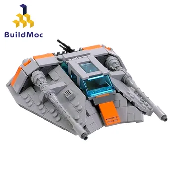 Buildmoc MOC-15626 Snowspeeder T-47 Guerras Espaço de Batalha de Hoth de Blocos de Construção Airspeeder campo de neve Modelo de Aeronave Brinquedos Dom Crianças