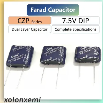 7.5 V Farad Capacitor Supercapacitor CZP Série De 0,33 F 0.6 F 1F Tipo de Combinação Duple Camada de Bobinagem de Capacitores Eletrolítico Tipo