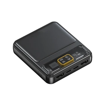 3x18650 Poder Conchas Rápido Carregamento Capa Externa de Energia Móvel Caso Display Digital Micro USB/Tipo c de Entrada J60A