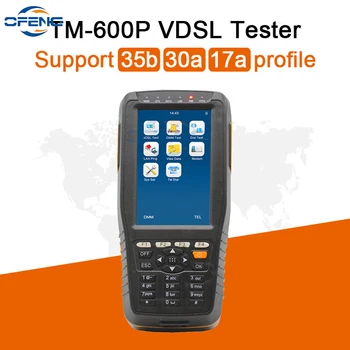 TM600P ADSL VDSL Tester-pwoer Medidor de Apoio 30a 17a, o Perfil Completo de Funções de ADSL, VDSL DMM 35B Testador de Ferramenta de Manutenção