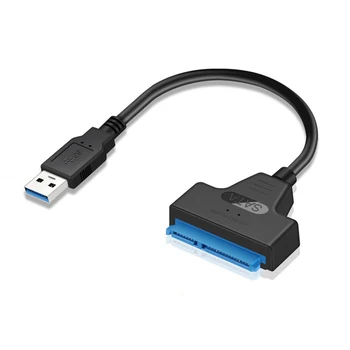USB 3.0 para SATA7+de 15 pinos Cabo de Disco Rígido Conversor de 2,5 Polegadas Disco Rígido SSD